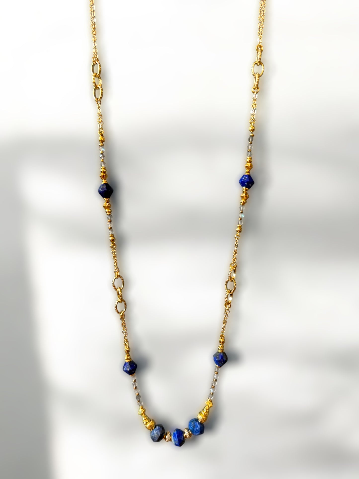 Sautoir Philippine en Lapis lazuli et Labradorite