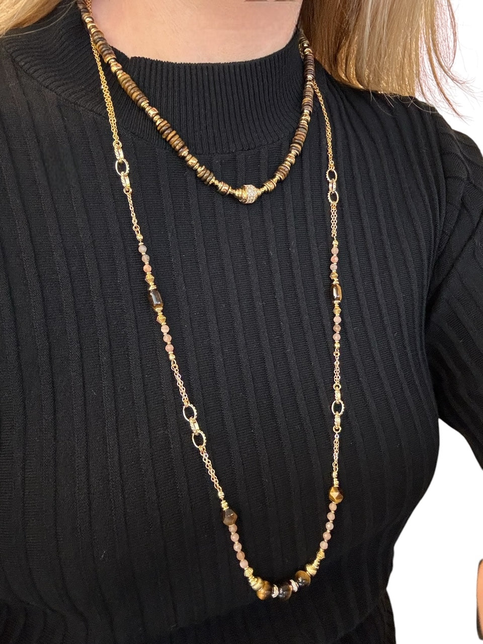 Collier Éclipse en Oeil de tigre