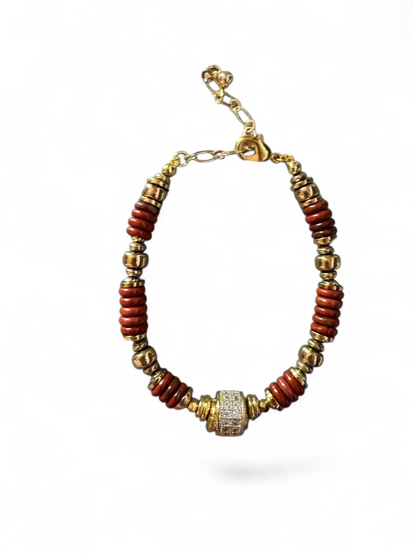Bracelet Éclipse en Jaspe rouge
