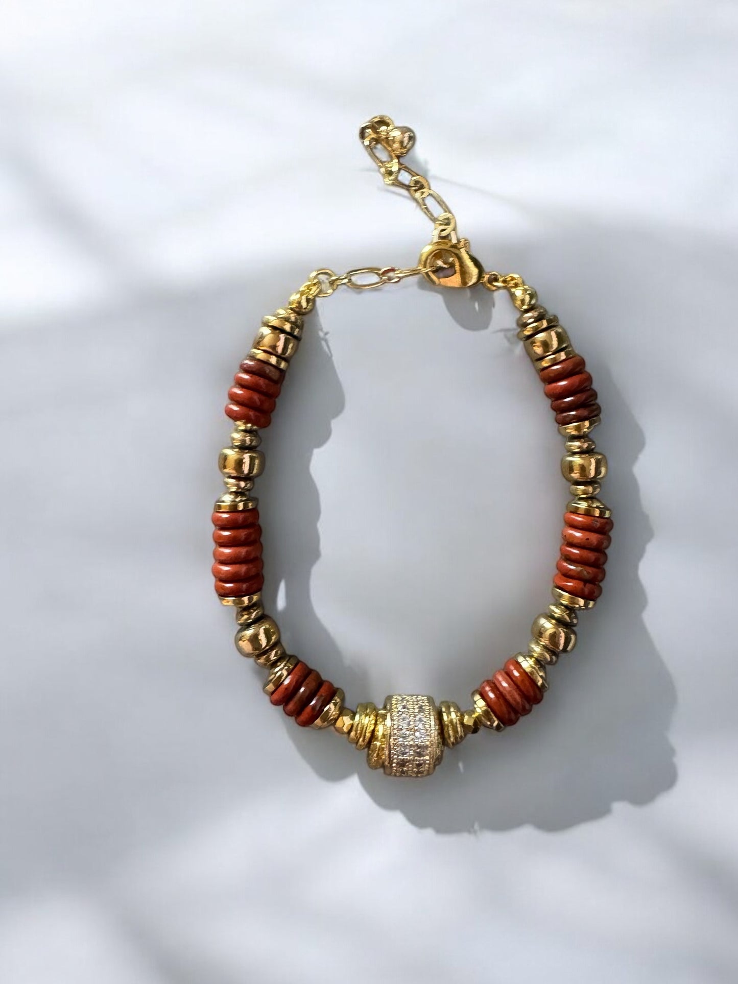 Bracelet Éclipse en Jaspe rouge