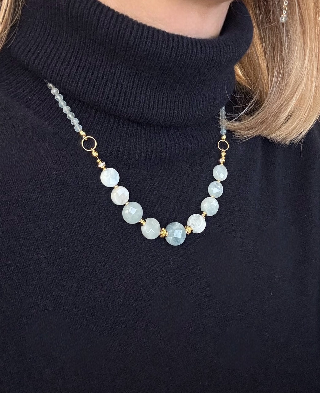 Collier Frida en Aigue marine