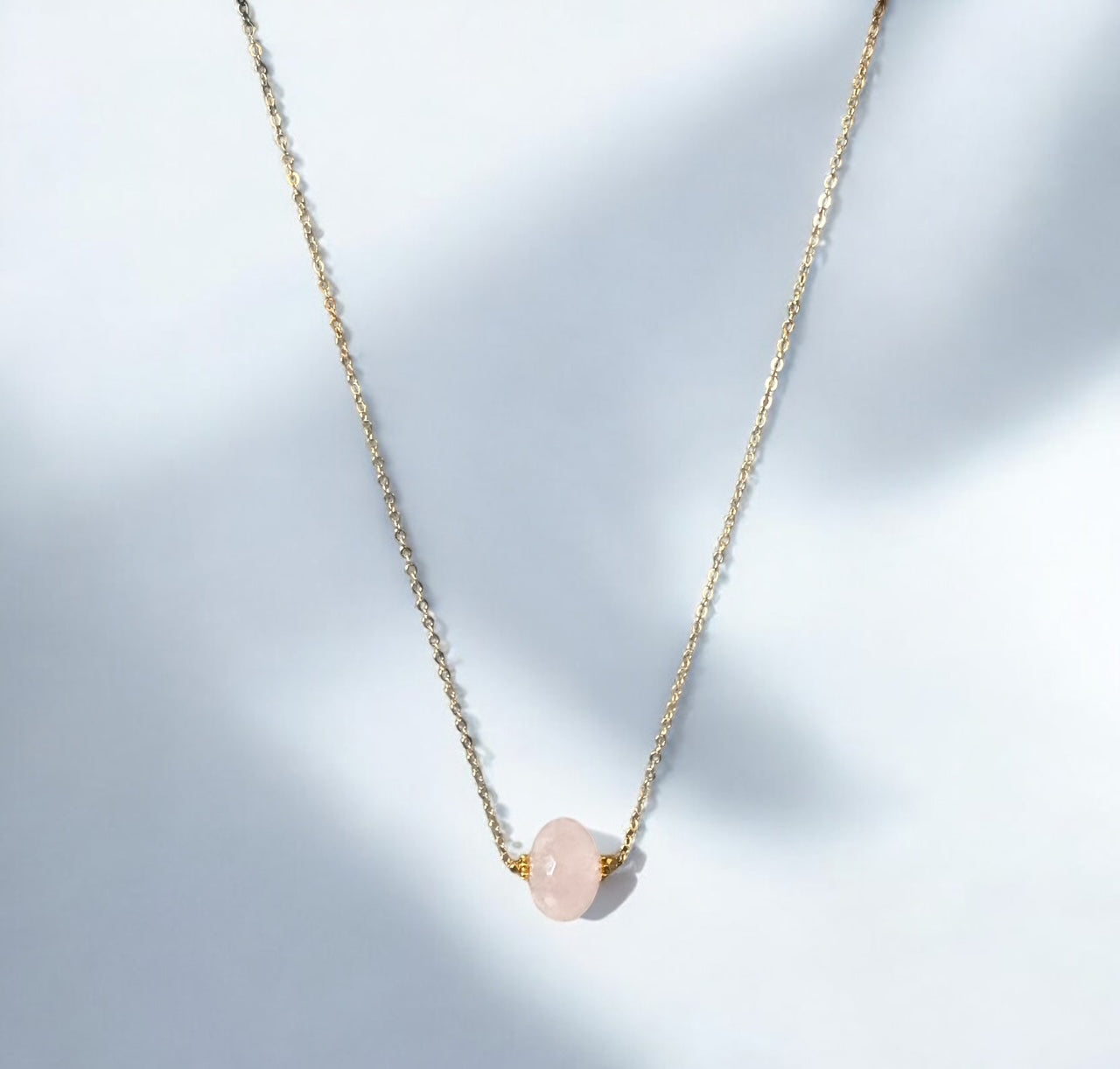 Collier Céleste en Quartz Rose