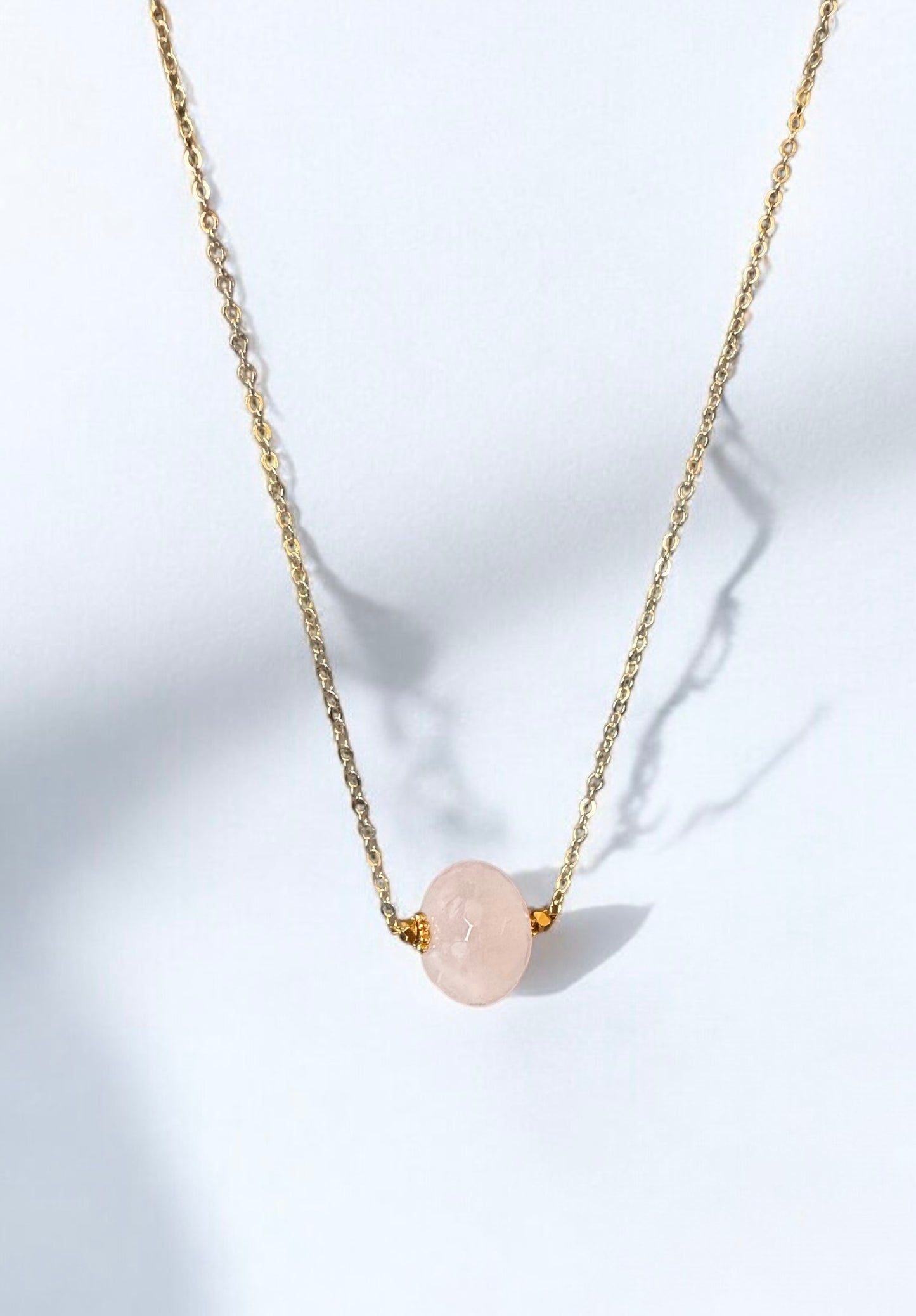 Collier Céleste en Quartz Rose