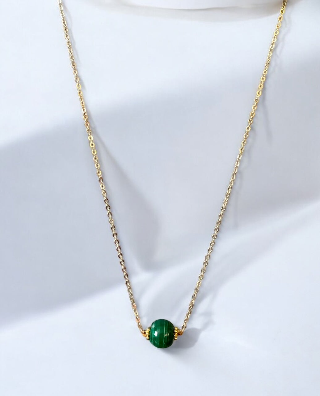 Collier Céleste en malachite