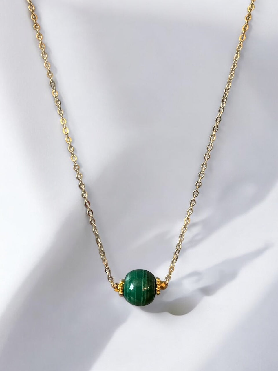 Collier Céleste en malachite