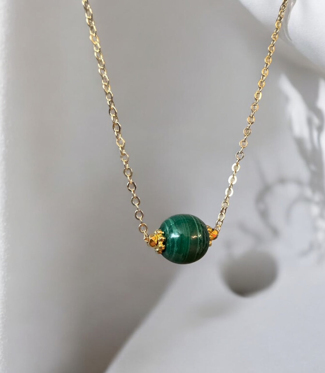 Collier Céleste en malachite