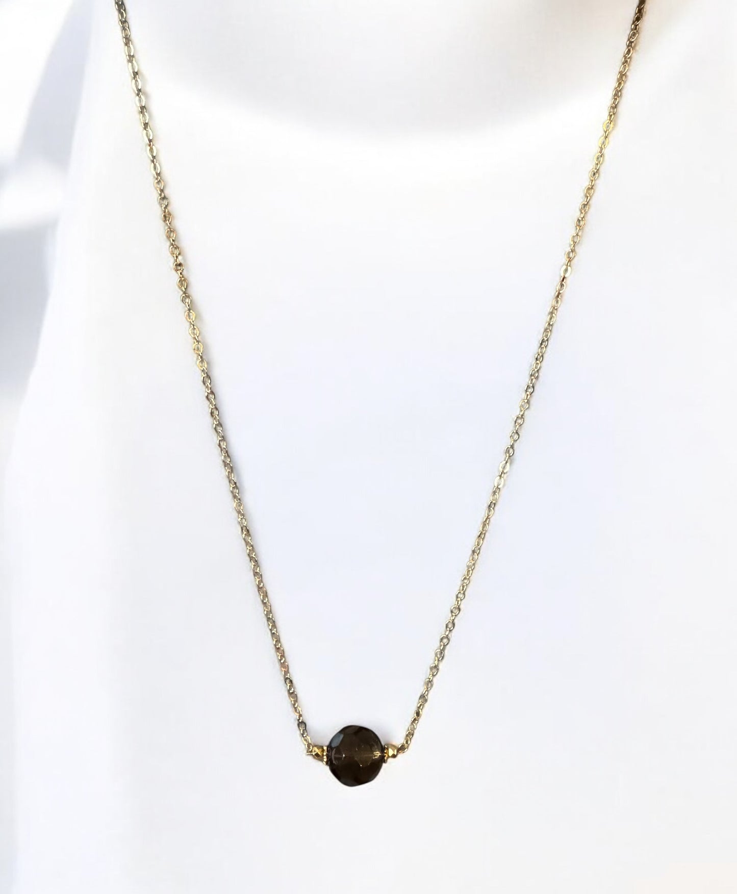 Collier Céleste en Quartz fumé
