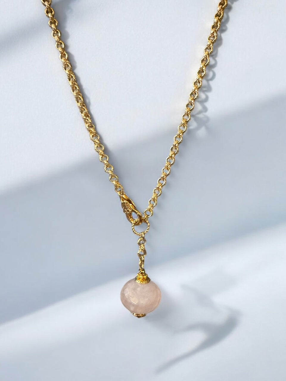 Collier Ipanema en Quartz rose