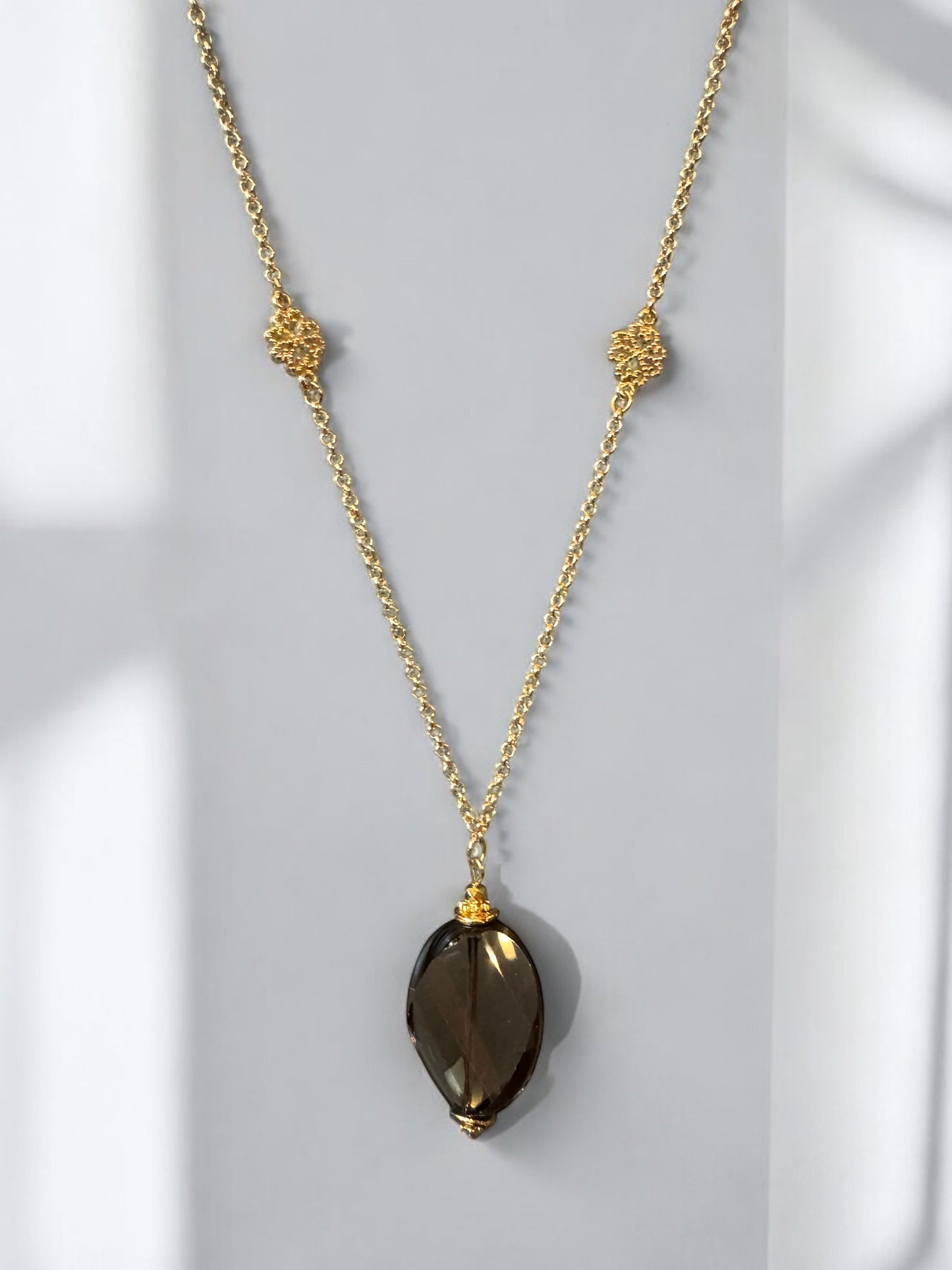 Collier Jaipur en Quartz fumé