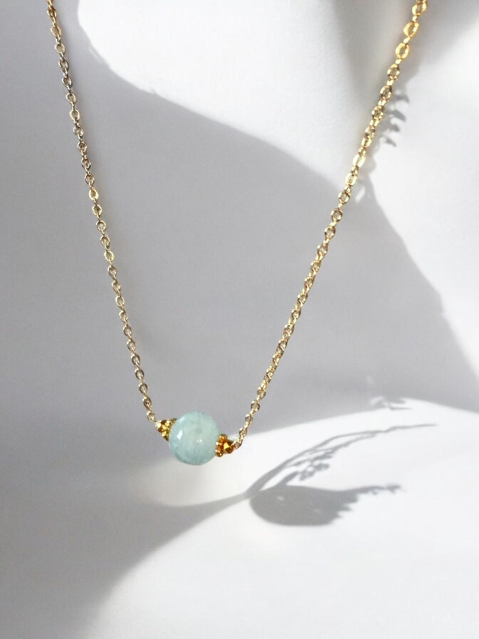 Collier Céleste en Aigue marine