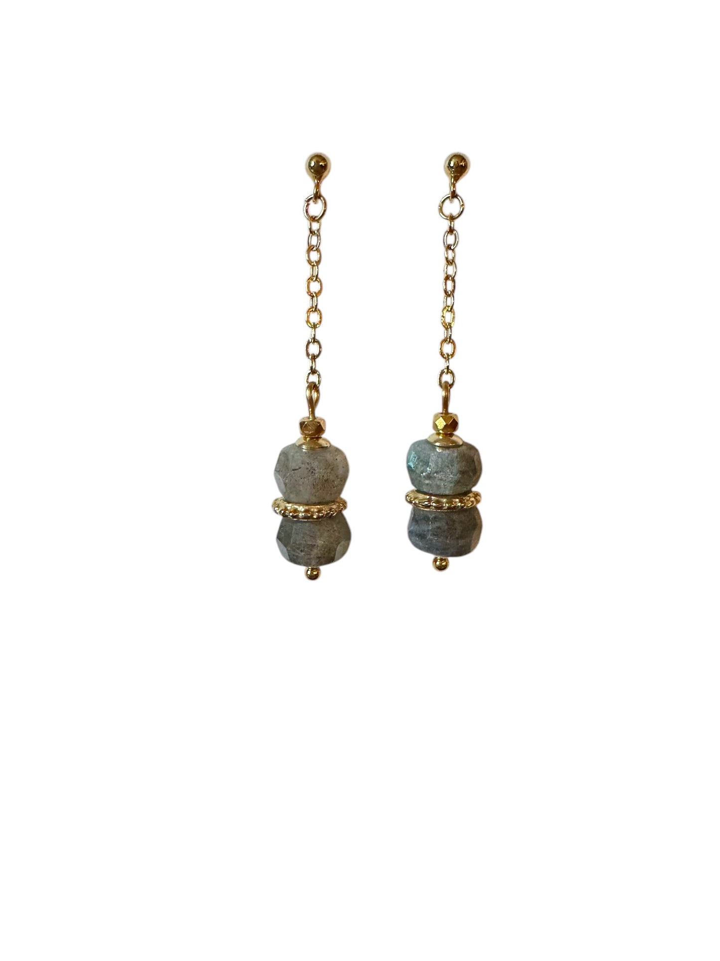 Boucles d'oreilles Louxor en Labradorite