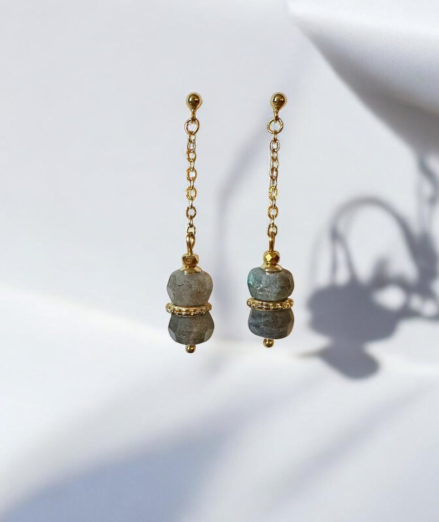 Boucles d'oreilles Louxor en Labradorite