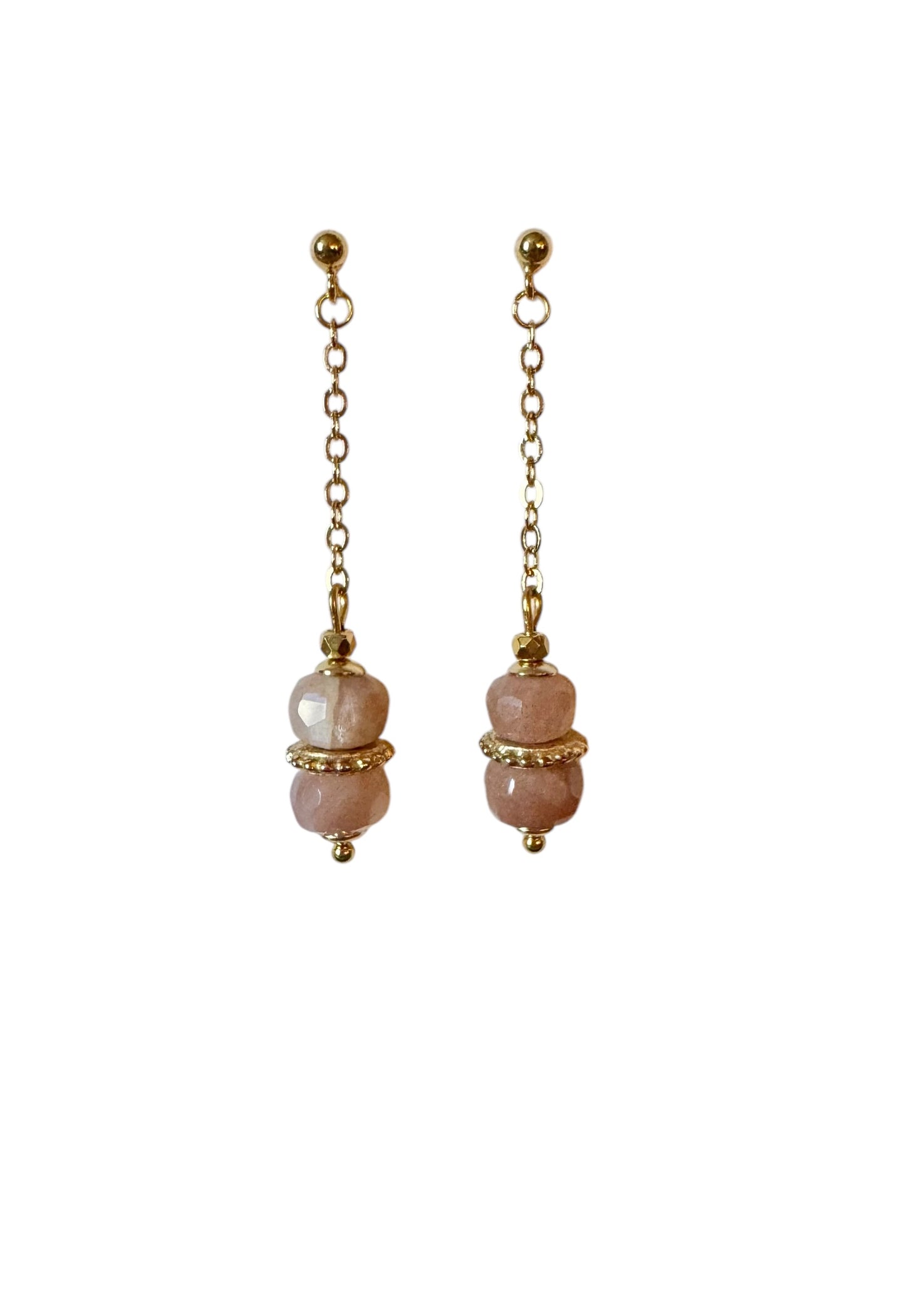 Boucles d'oreilles Louxor en Pierre de soleil