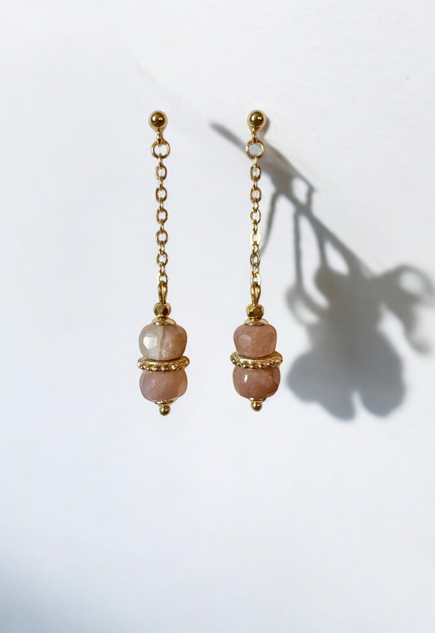 Boucles d'oreilles Louxor en Pierre de soleil