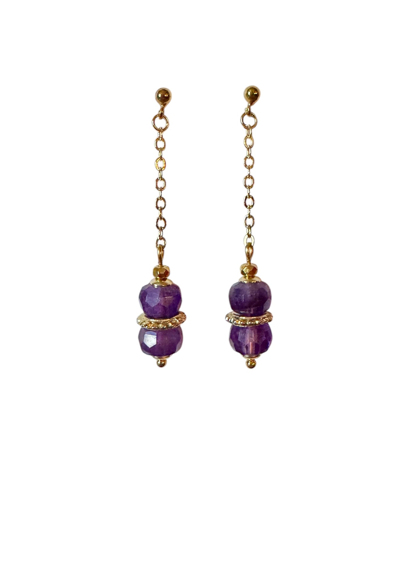Boucles d'oreilles Louxor en Amethyste