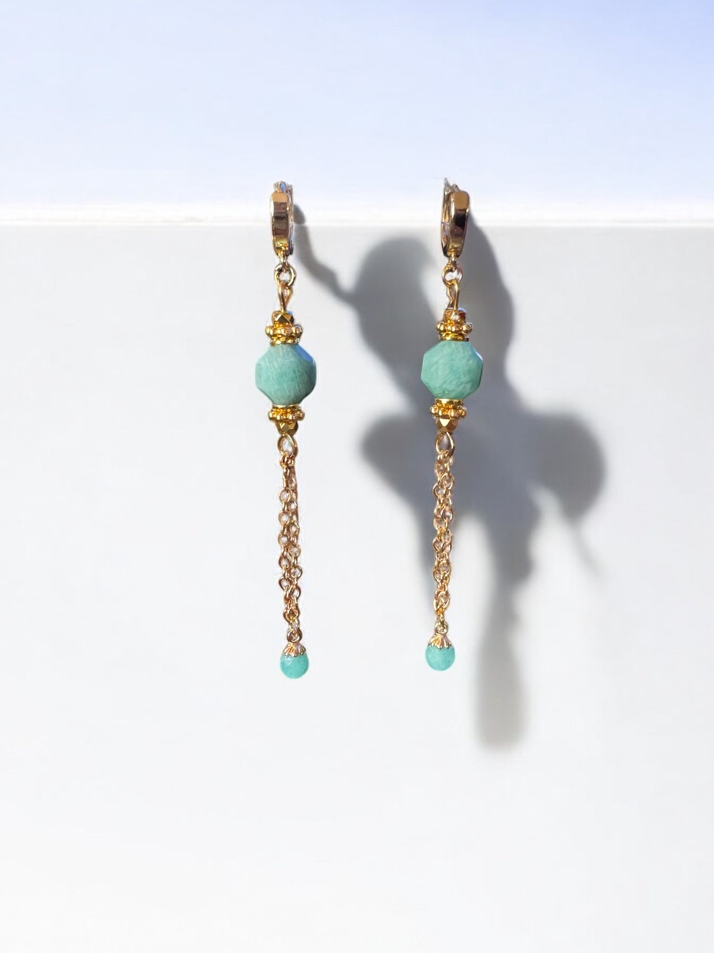 Boucles d'oreilles Lima en Amazonite