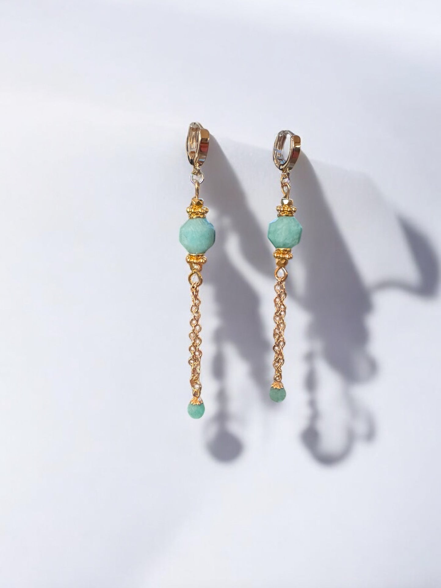 Boucles d'oreilles Lima en Amazonite