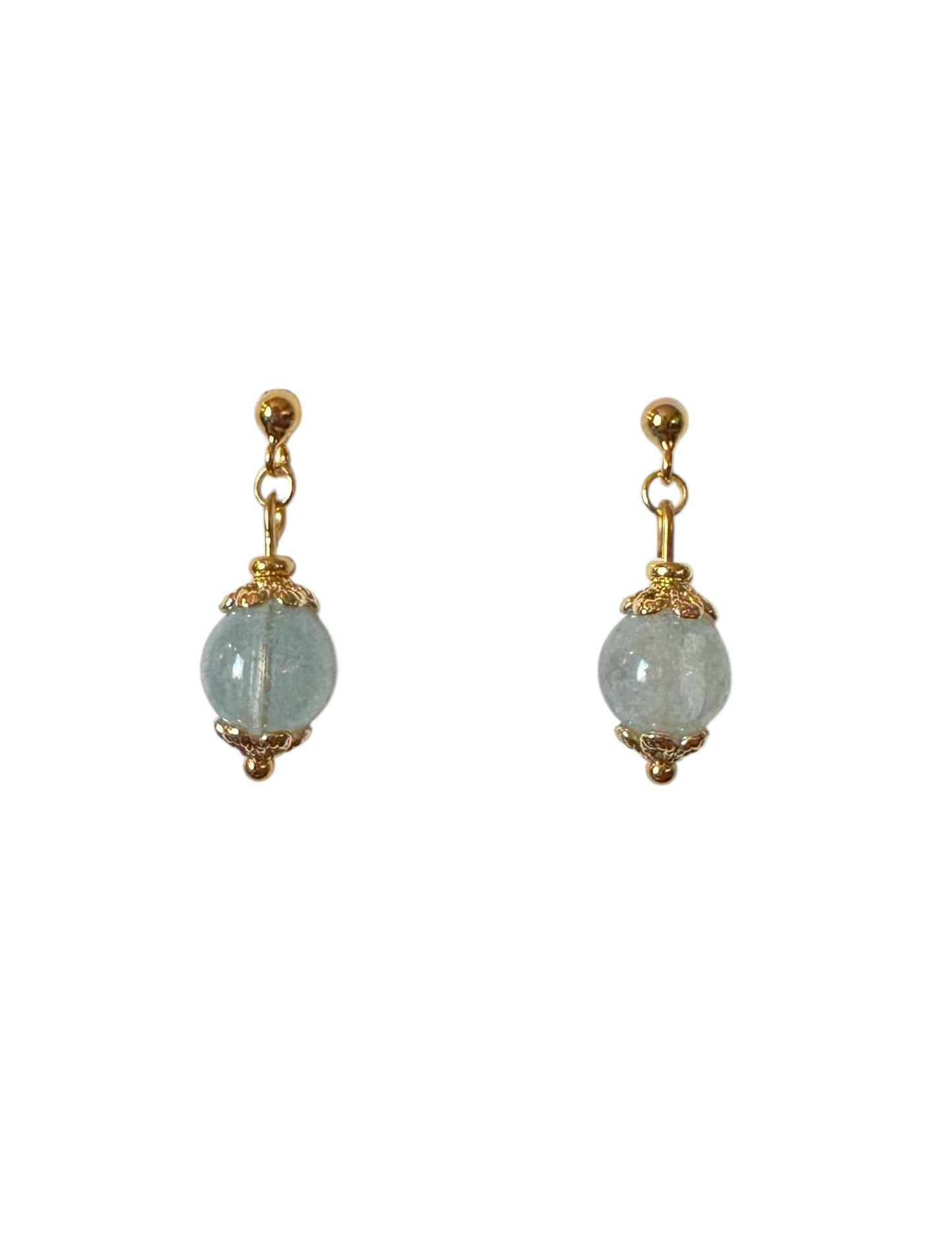 Boucles d'oreilles Luna en Aigue marine