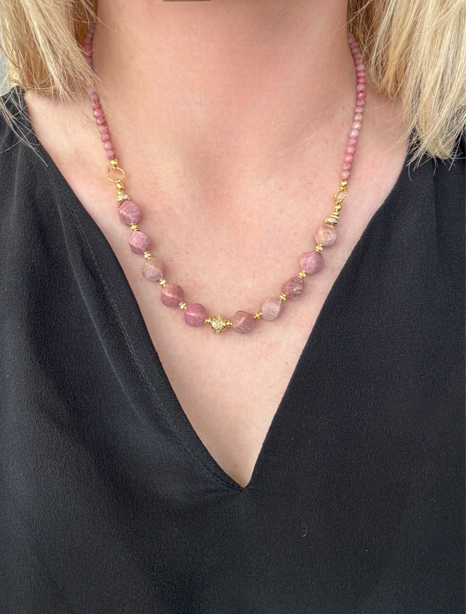 Collier Frida en Rhodonite