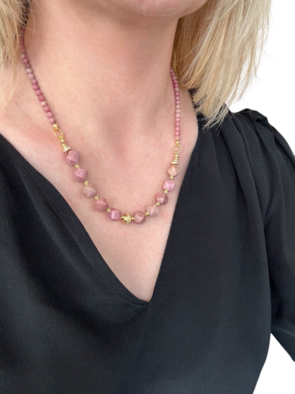 Collier Frida en Rhodonite