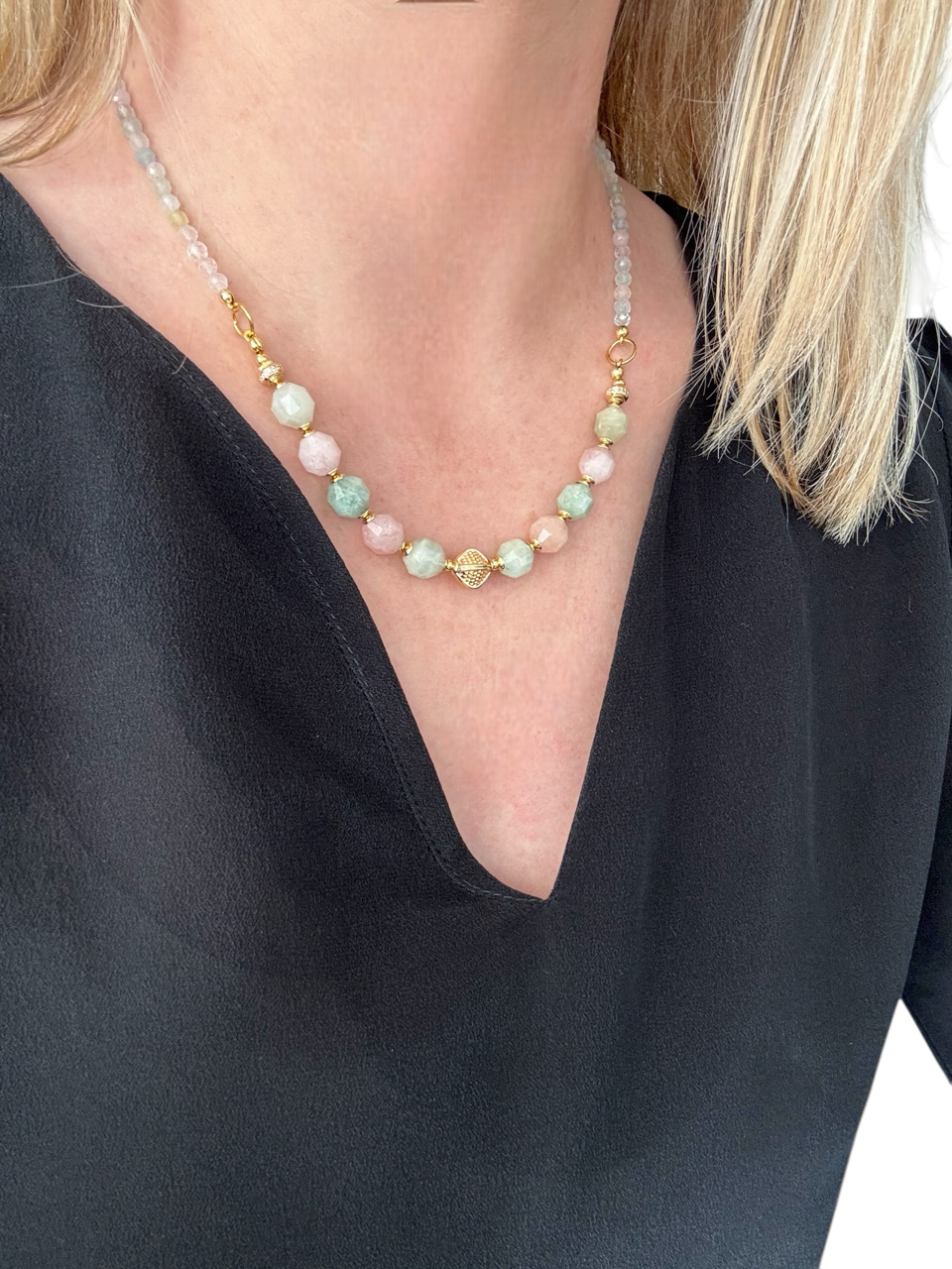 Collier Frida en Béryl Morganite