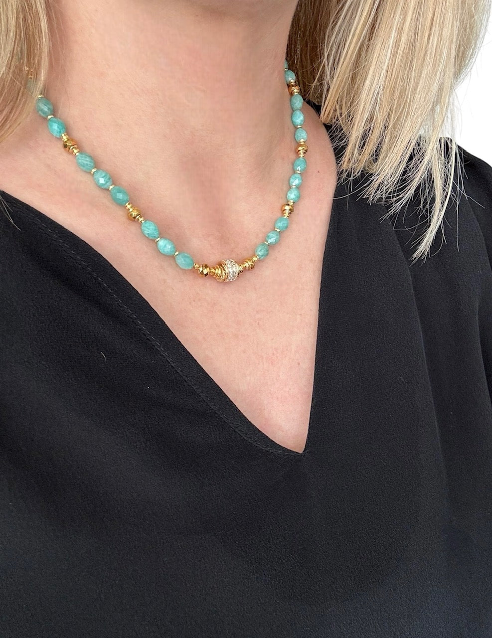 Collier Éclipse en Amazonite