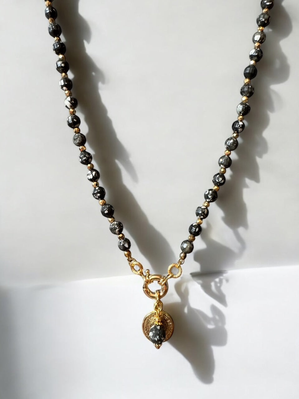 Collier Athena en Obsidienne mouchetée