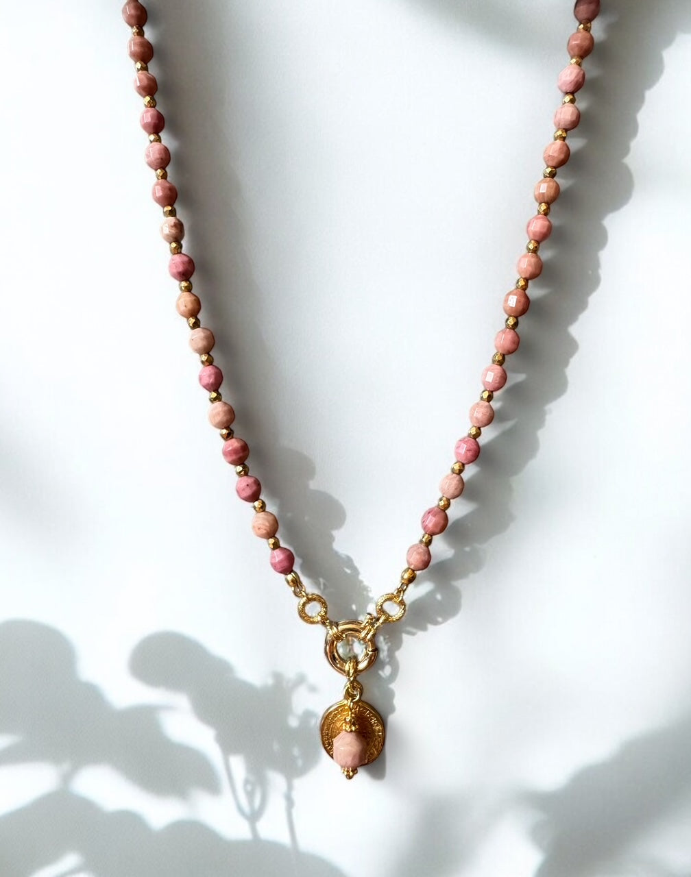 Collier Athena en Rhodonite