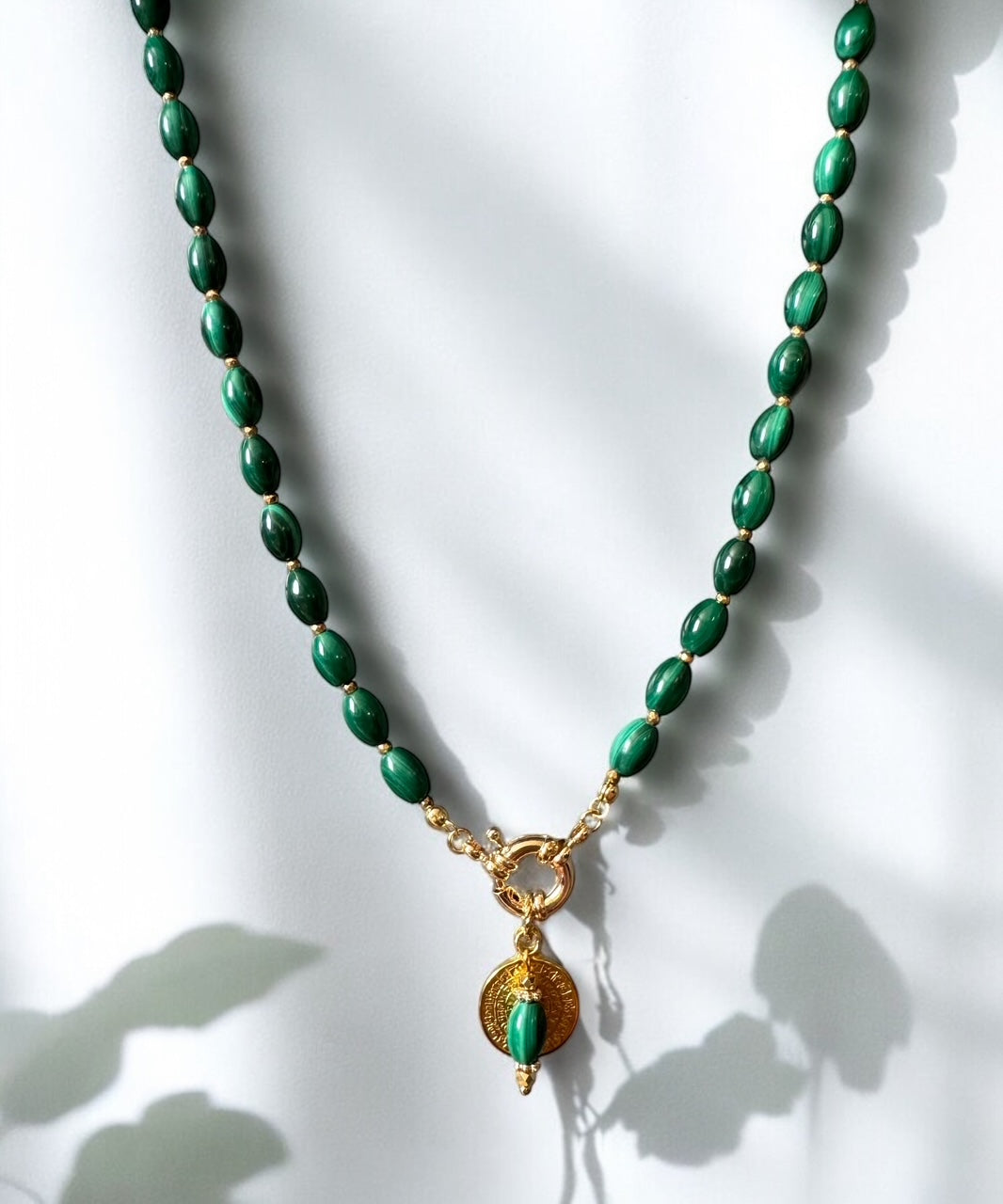 Collier Athena en Malachite