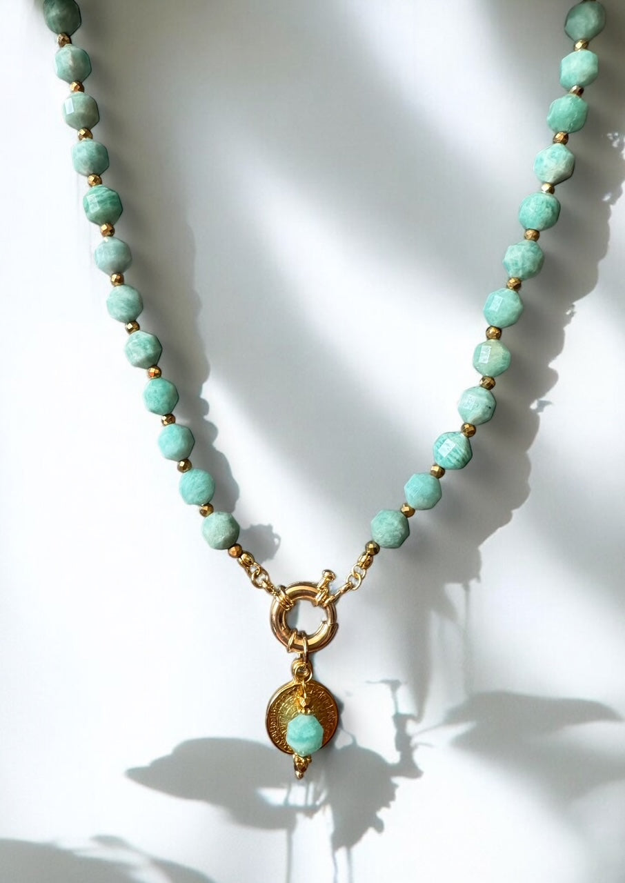 Collier Athena en Amazonite