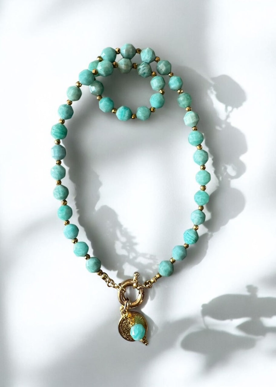 Collier Athena en Amazonite