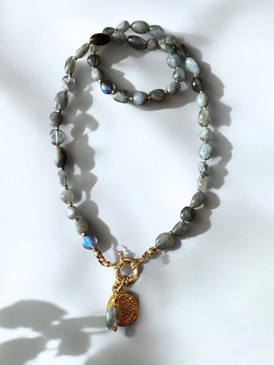 Collier Athena en Pierre de lune grise