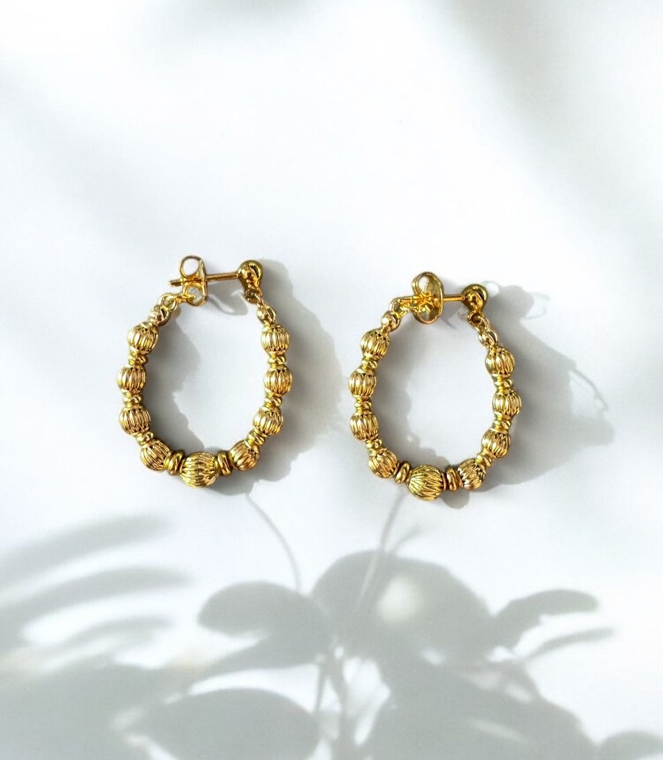 Boucles d'oreilles Diana créoles dorées