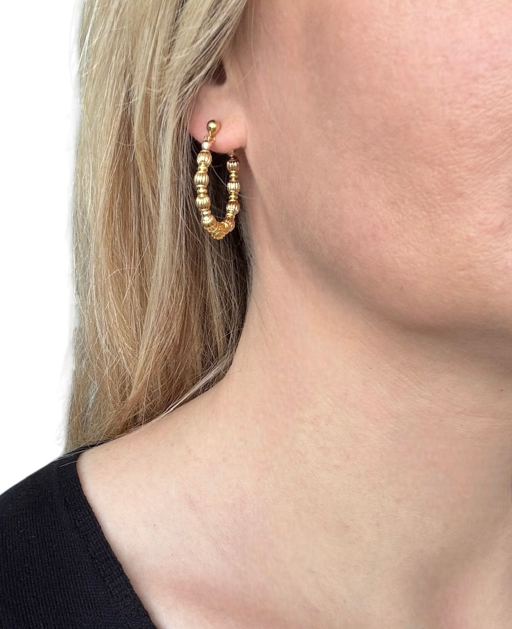 Boucles d'oreilles Diana créoles dorées