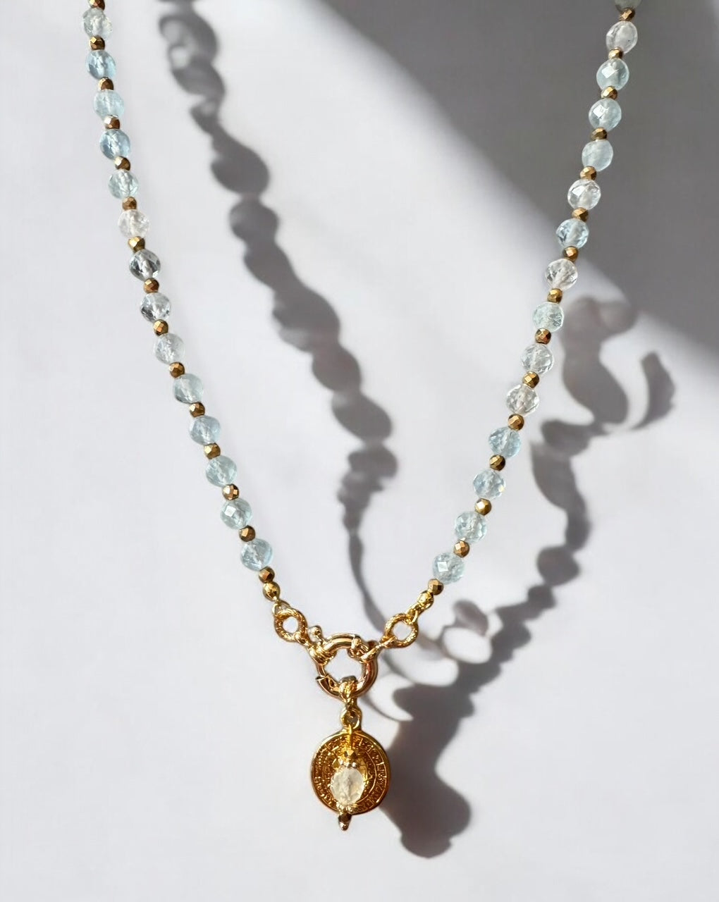 Collier Athena en Aigue marine