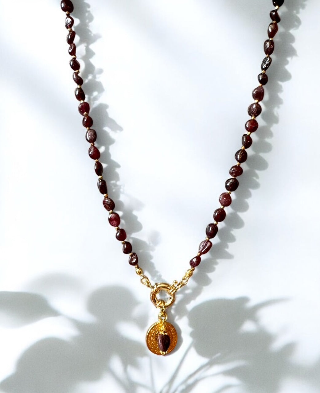 Collier Athena en Grenat