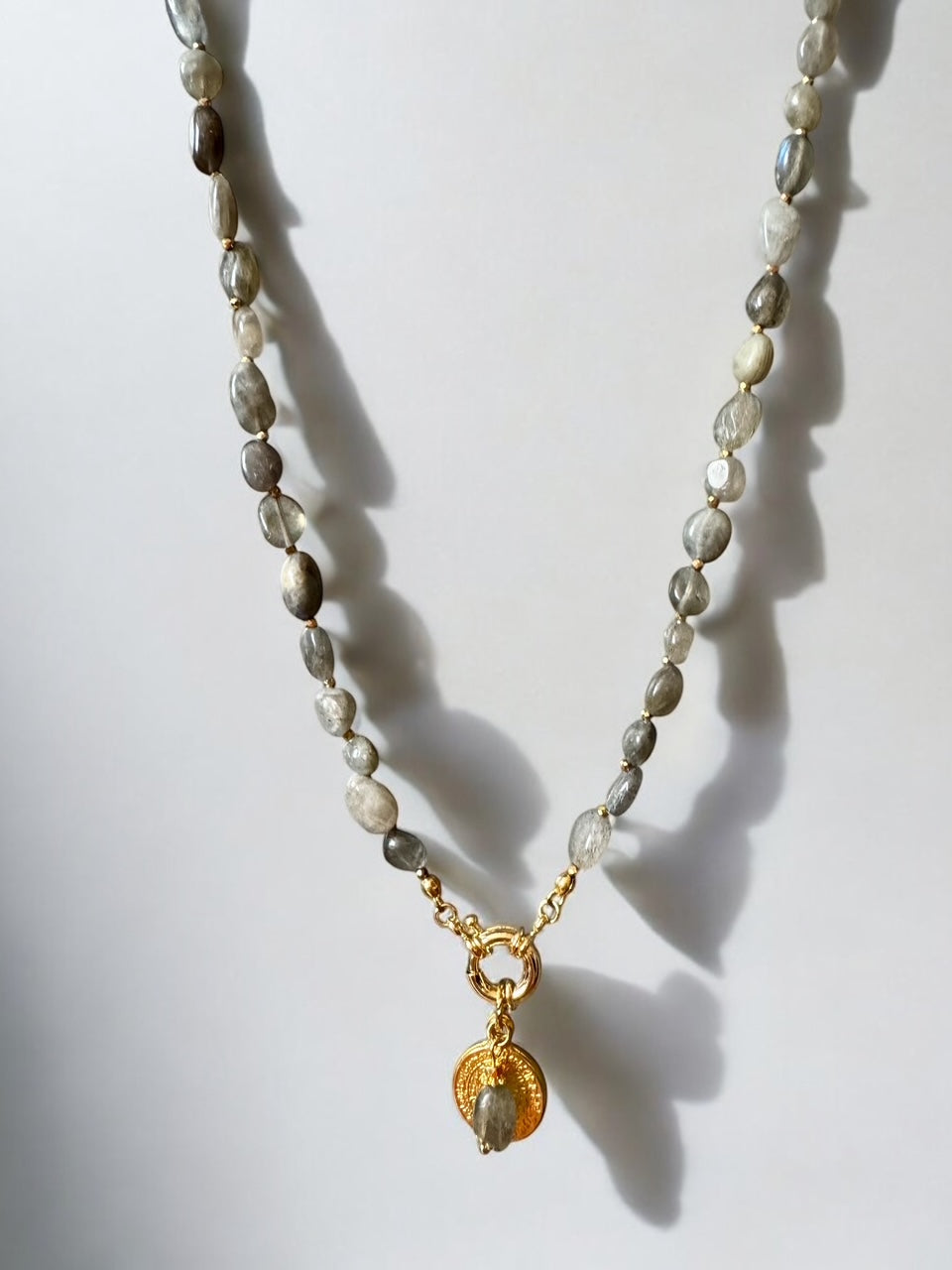 Collier Athena en Pierre de lune grise