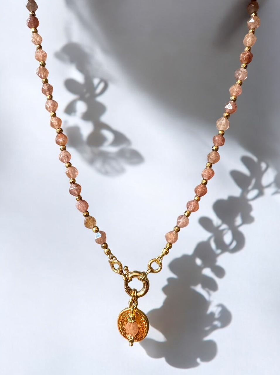 Collier Athena en Quartz fraise