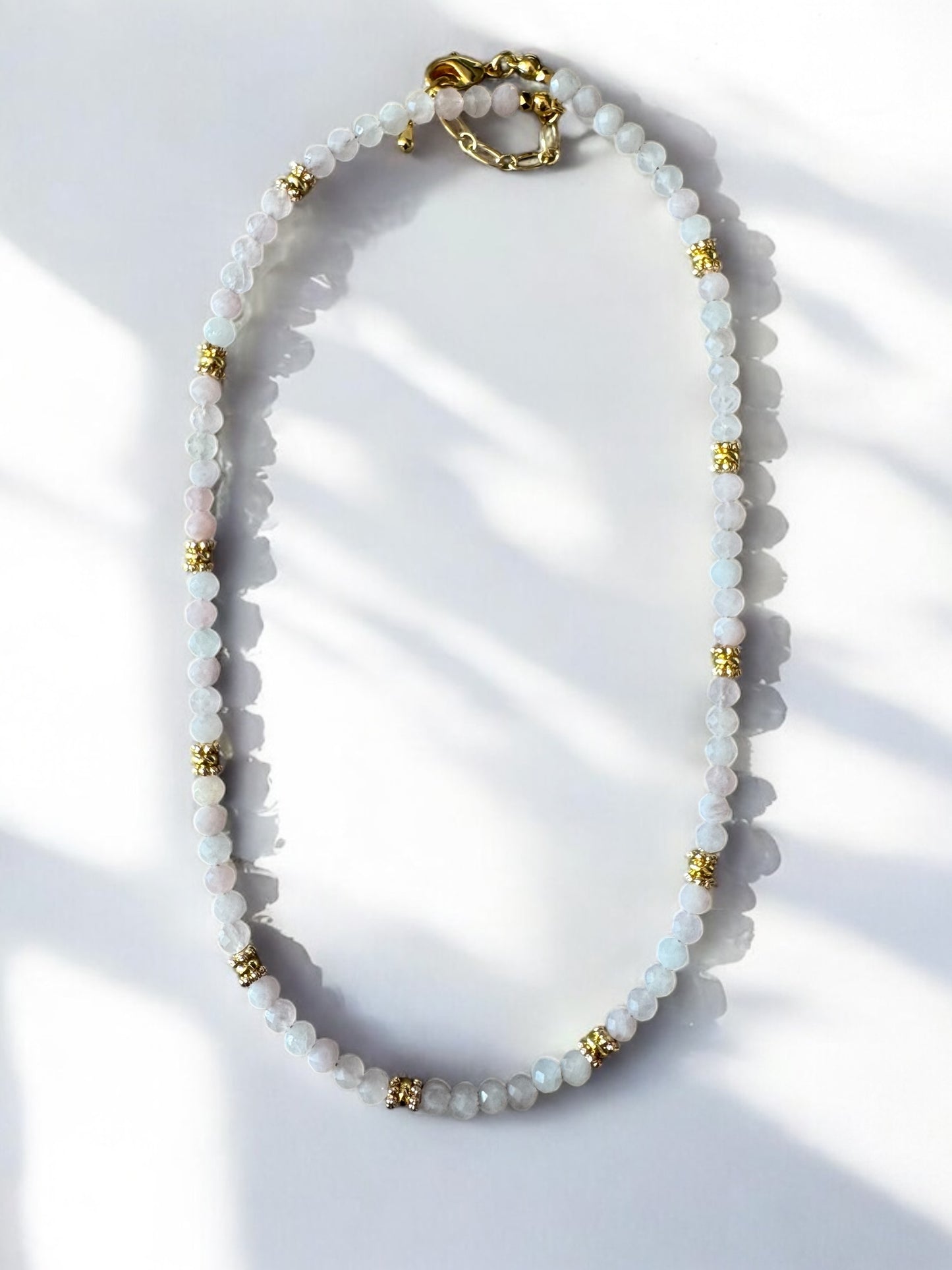 Collier Eden en Quartz rose pierres fines