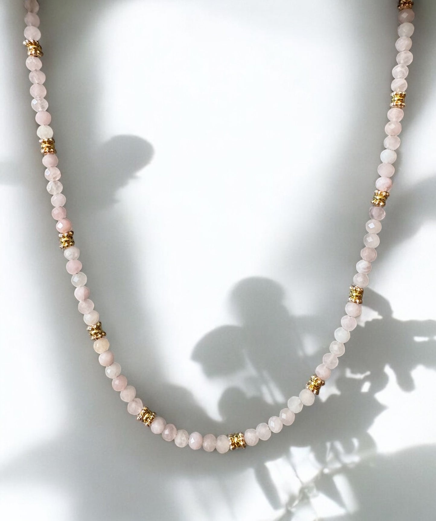 Collier Eden en Quartz rose pierres fines