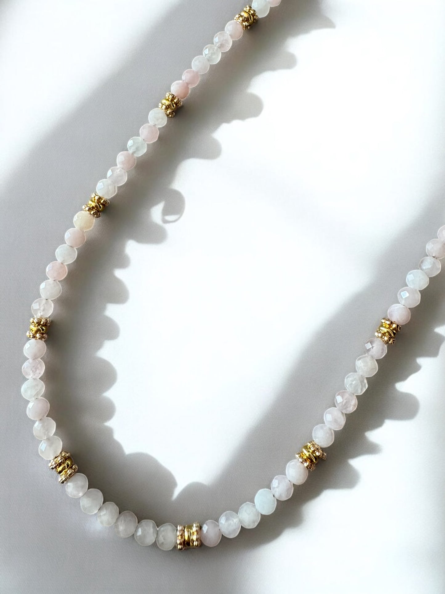 Collier Eden en Quartz rose pierres fines