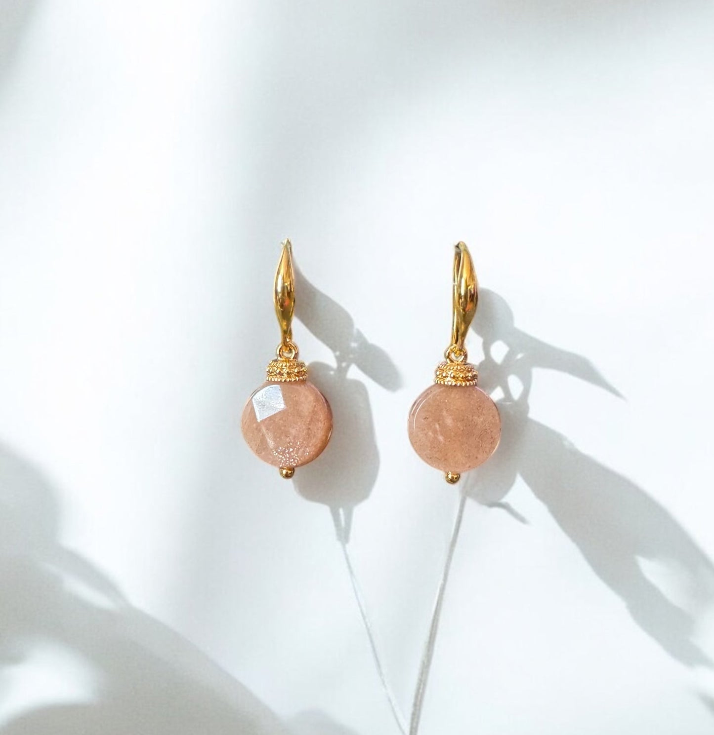 Boucles d'oreilles Diana en Pierre de soleil
