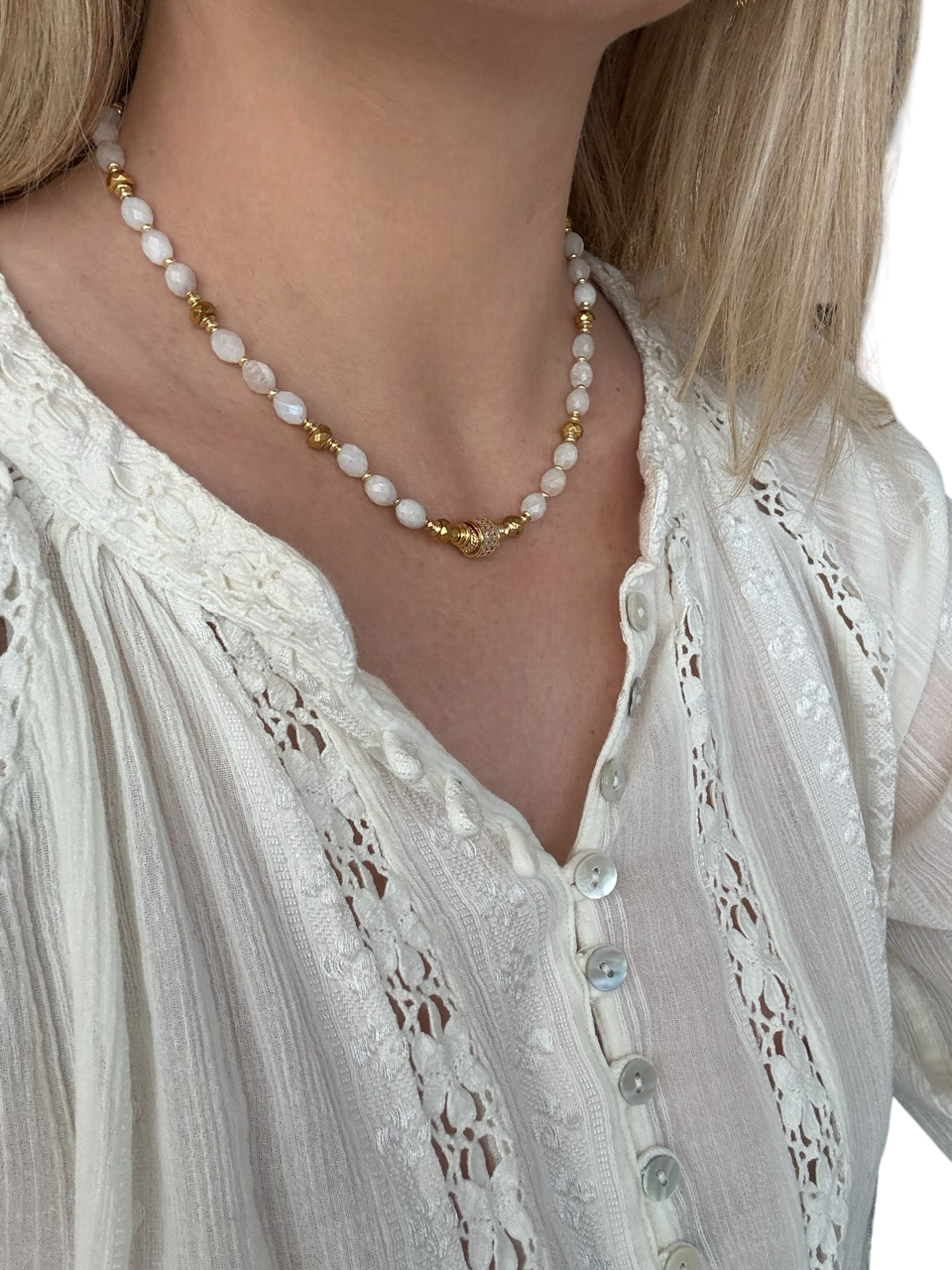 Collier Éclipse en Pierre de lune