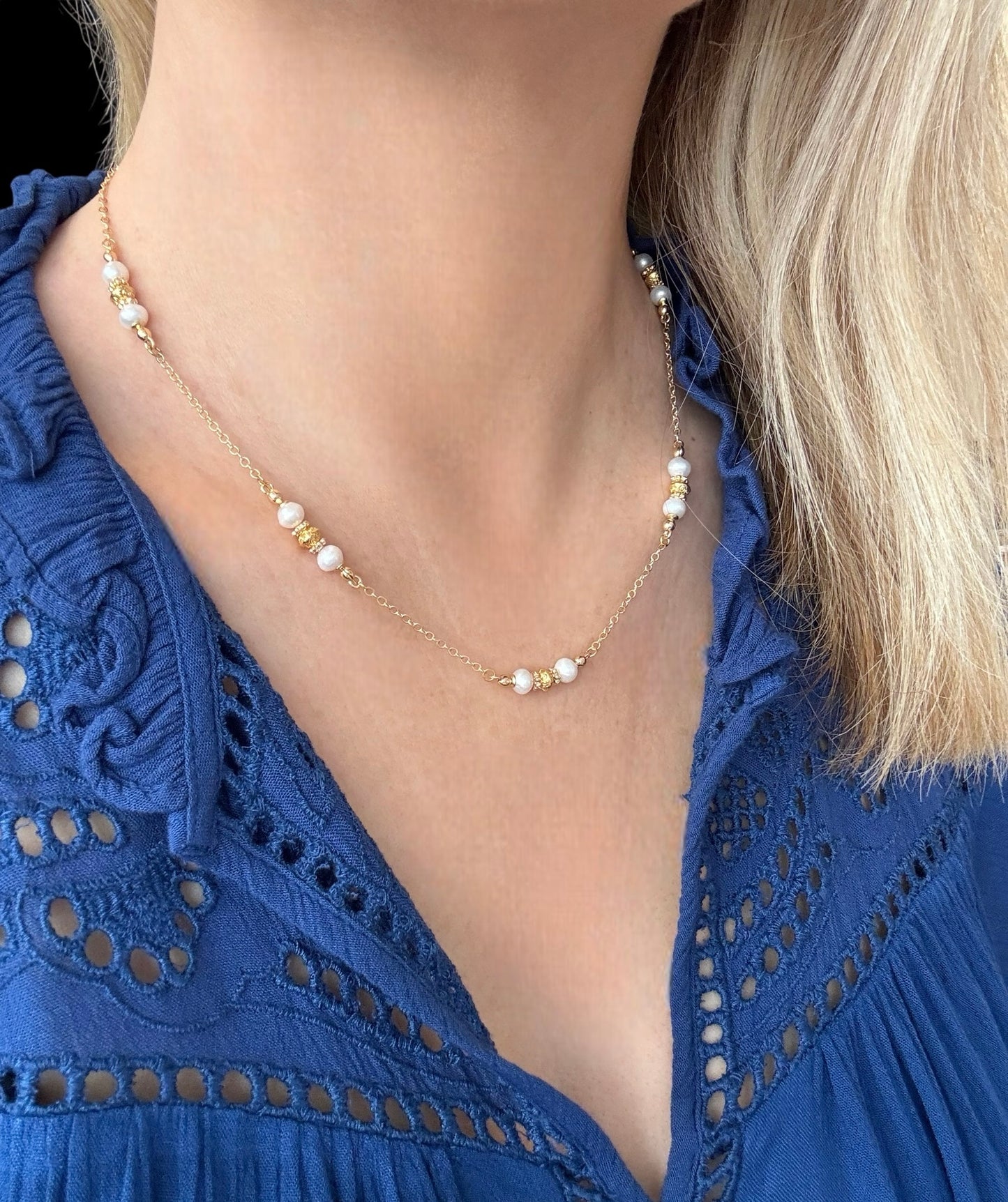 Collier Orphée Perles de culture sur chaîne fine
