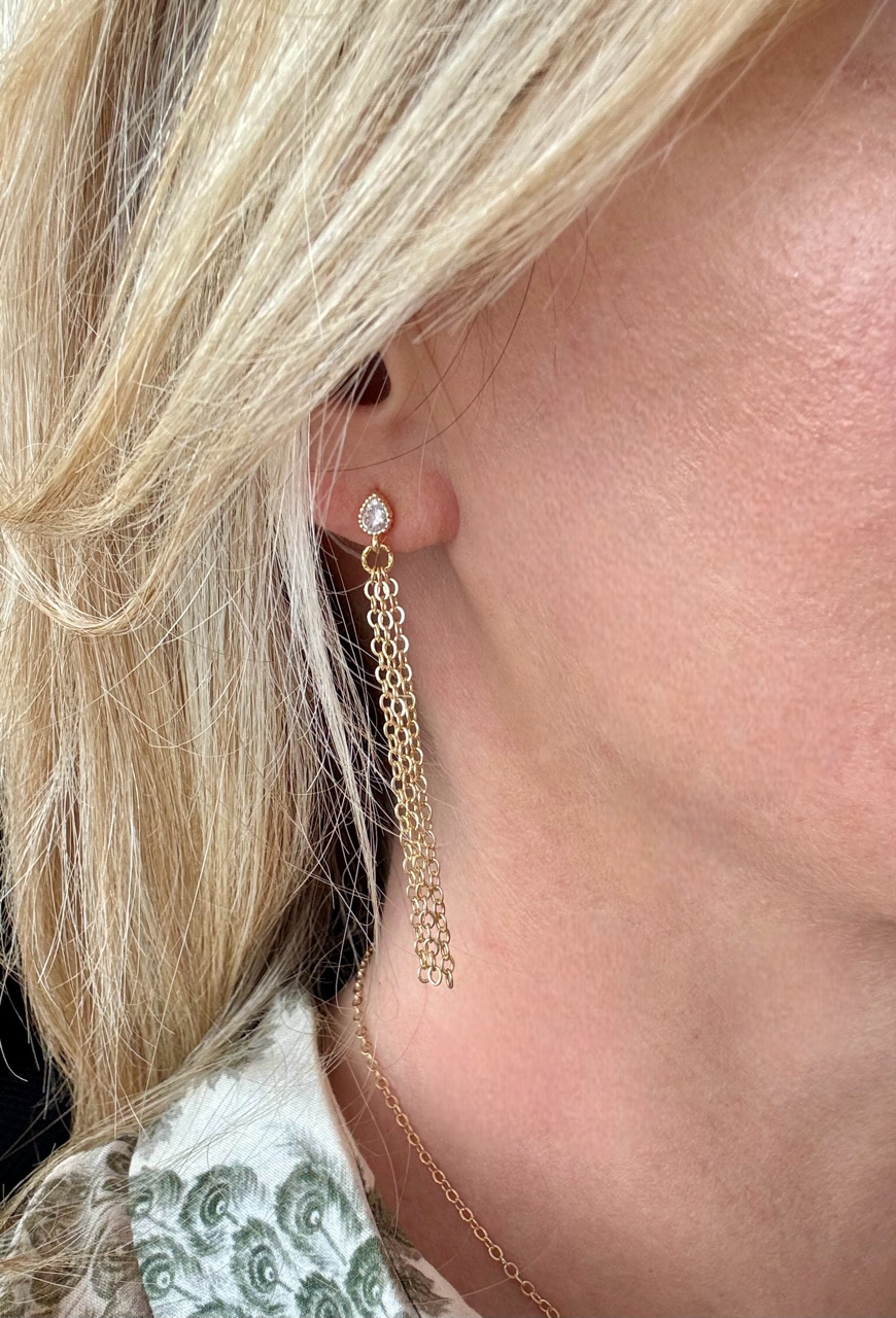 Boucles d'oreilles Orphée cascade