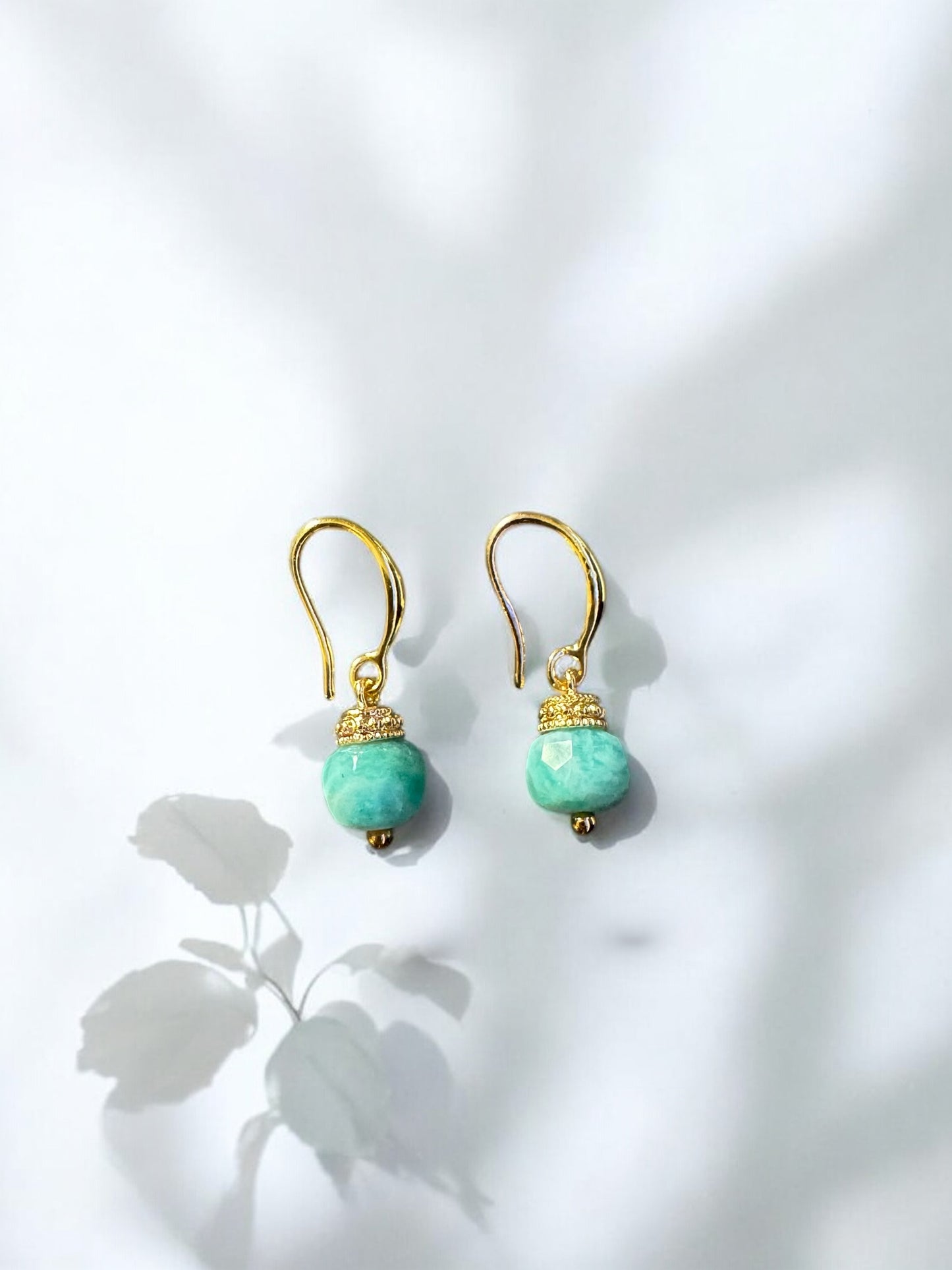 Boucles d'oreilles Olympe en Amazonite