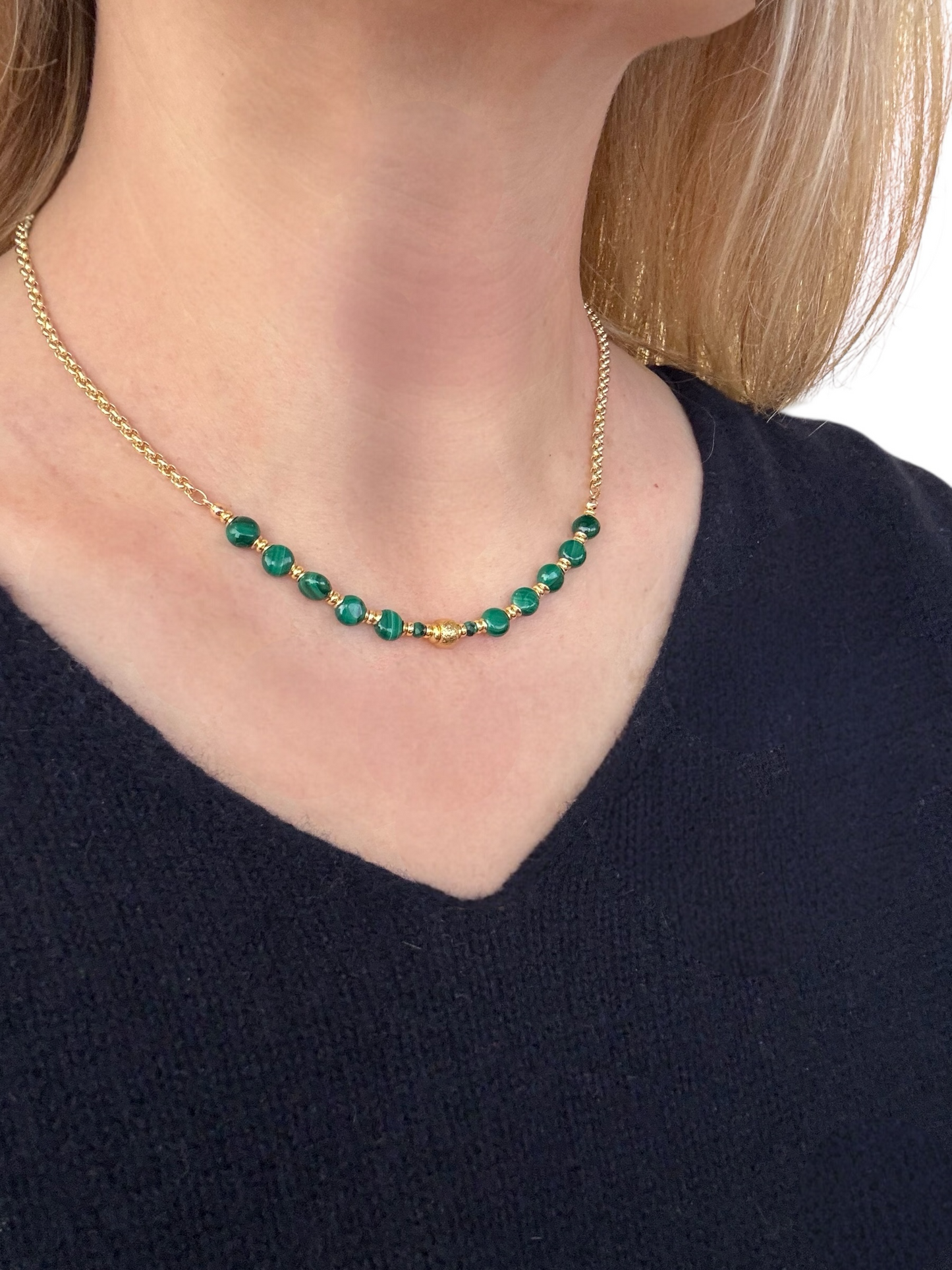 Collier Cyrus en Malachite