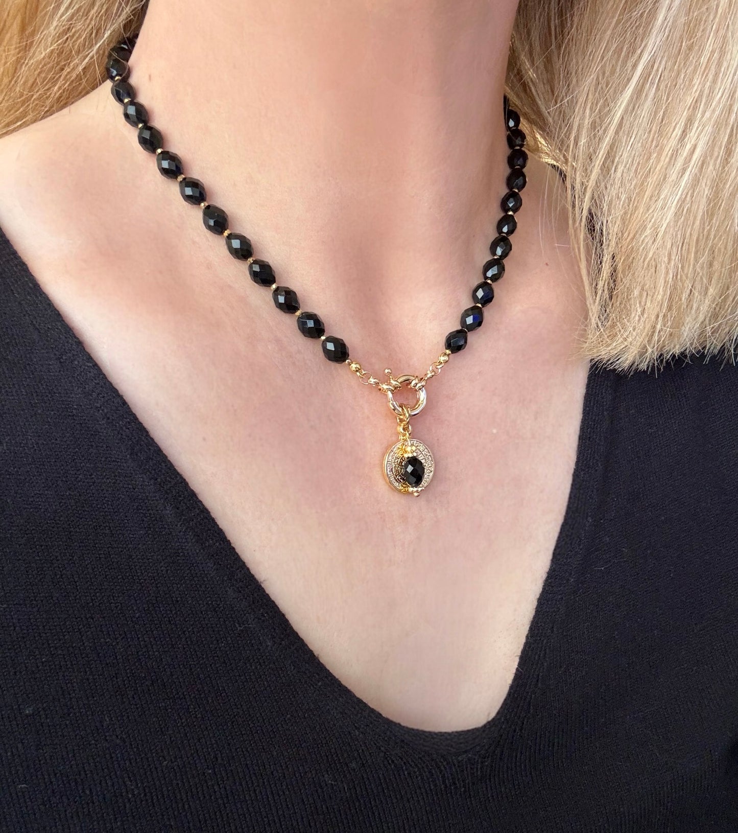 Collier Athena en Obsidienne