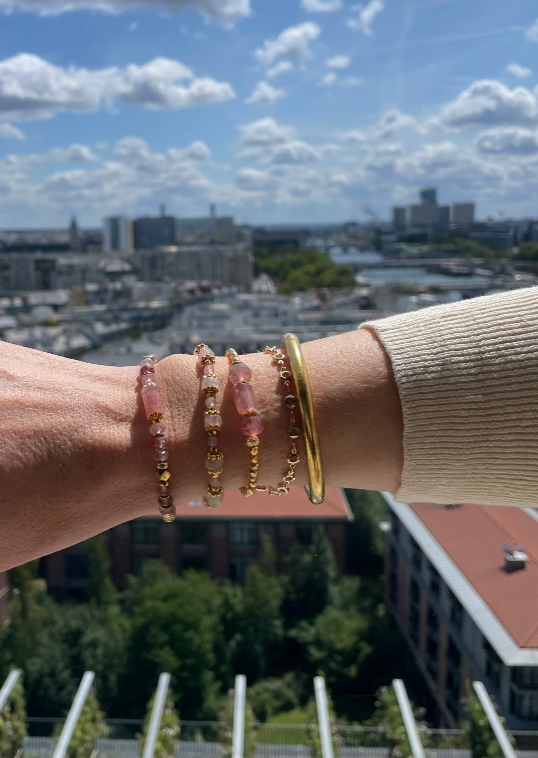 Bracelet Olympe Quartz fraise