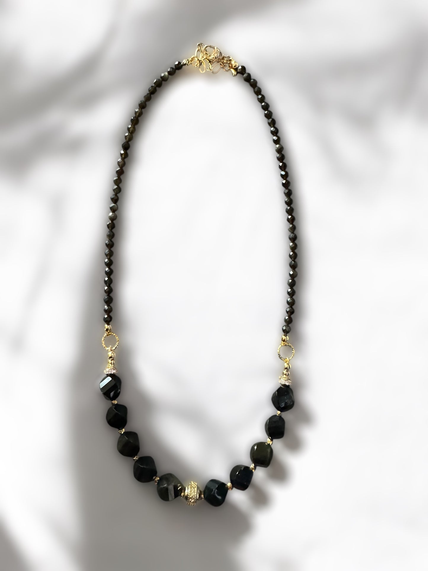 Collier Frida en Obsidienne dorée